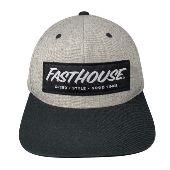 Fast House Speed Style Good Times Snapback Hat Gray OS Adjustable Embroidered - Picture 1 of 9